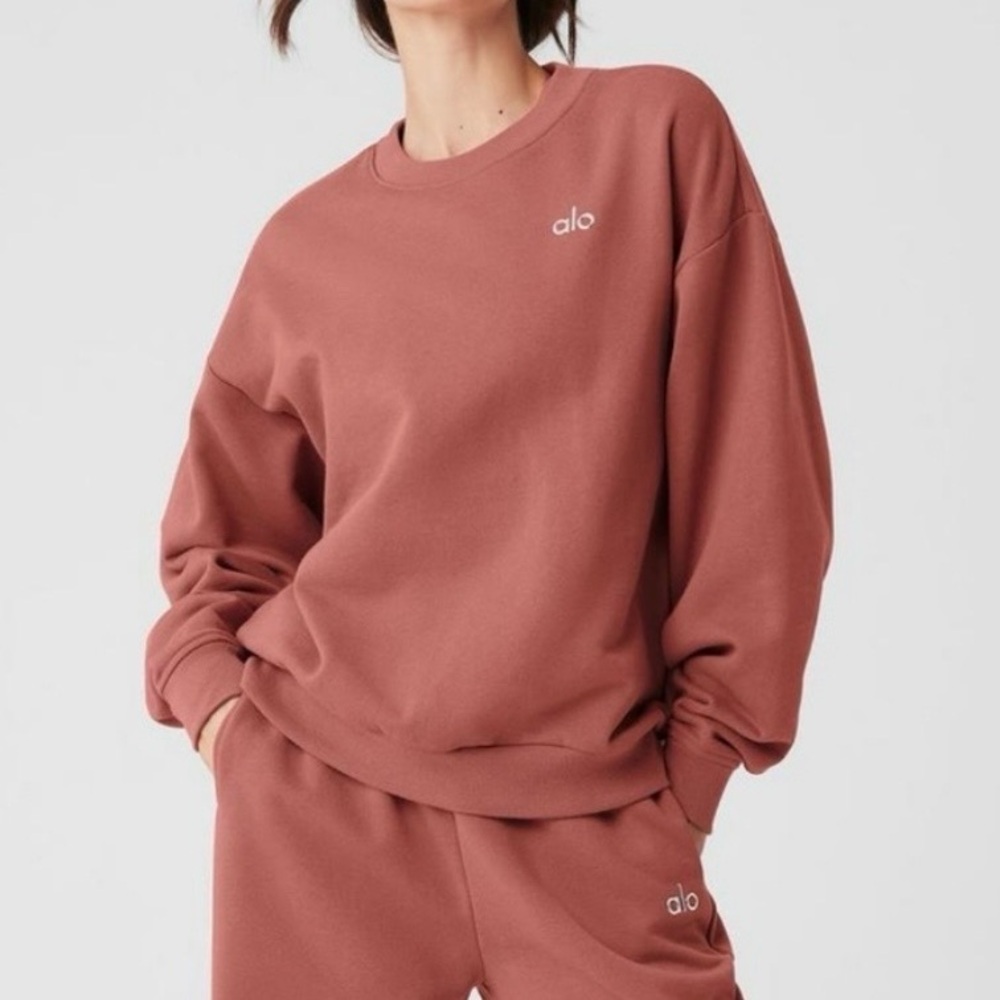 Alo Accolade Sweatshirt Terracotta - Picture 6 of 7